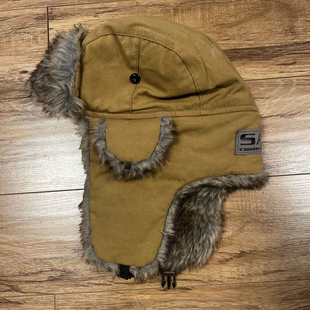 Mad Bomber Hat One Size Brown Trapper Ear Flaps Rabbit Fur Winter Hunting NWT